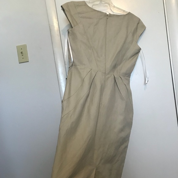 Calvin Klein Tan V-Neck Knee Length Dress - Picture 3 of 5